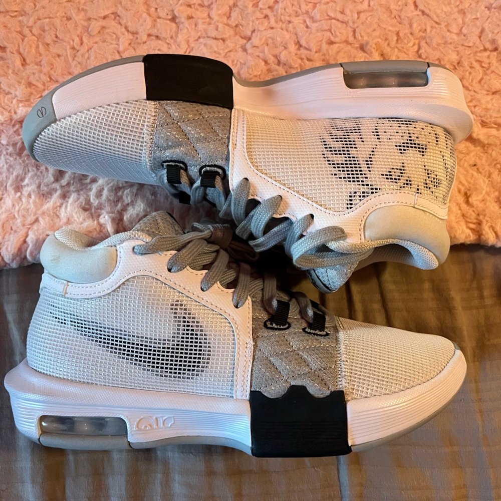 Nike Air White and Gray Athletic Shoes